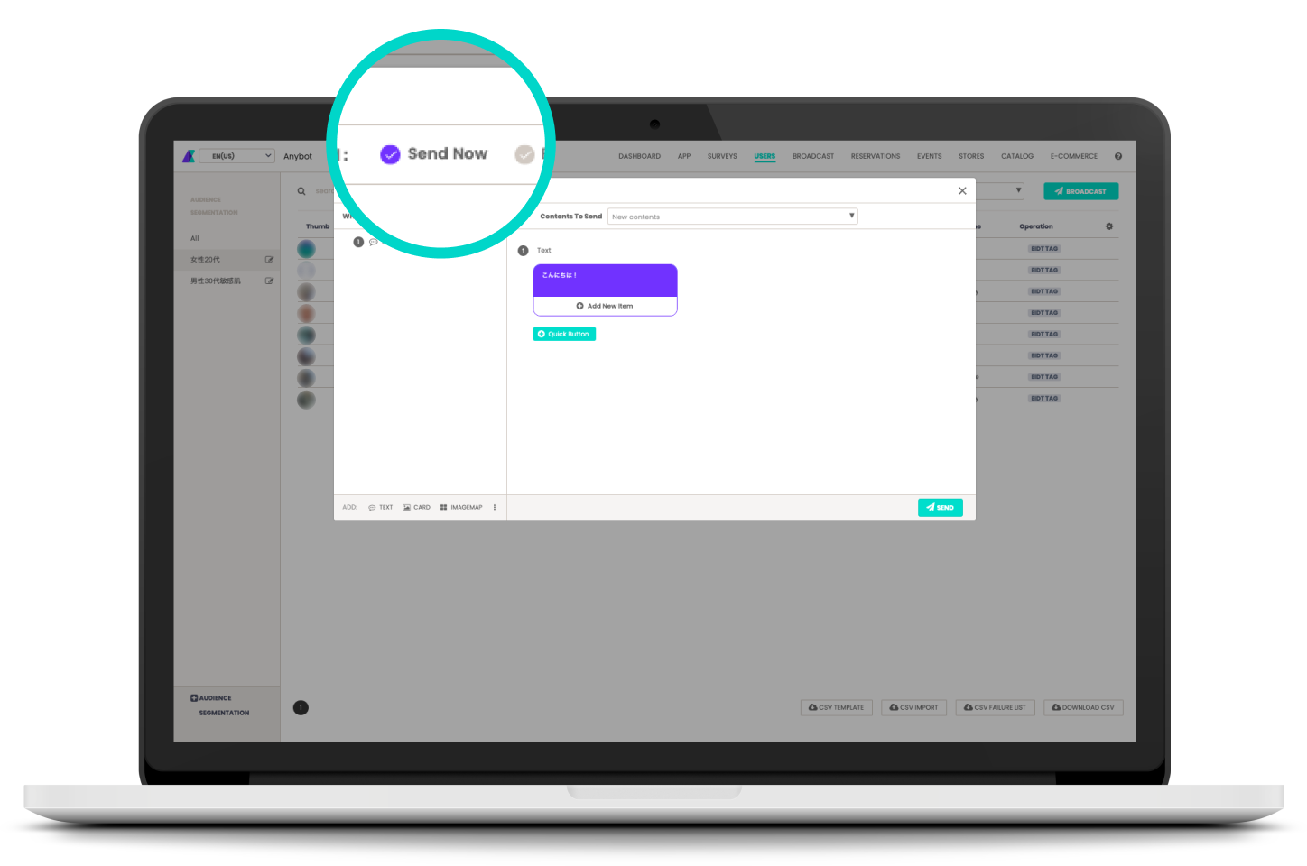 セグメント配信・定期配信